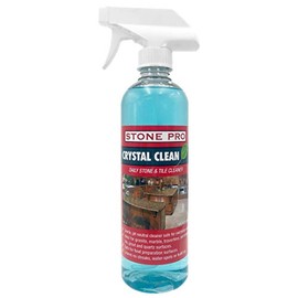 Stone Pro Crystal Clean - Granite and Marble Daily Cleaner, Cleans and Reinforces Sealant, Safe, Streak free, NO Rinse use on Windows, Mirrors & Glass (16 Fl Oz Ready to Use) (16 Fl Oz)