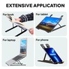 Adjustable Black Laptop Stand – Portable Foldable Plastic Riser for