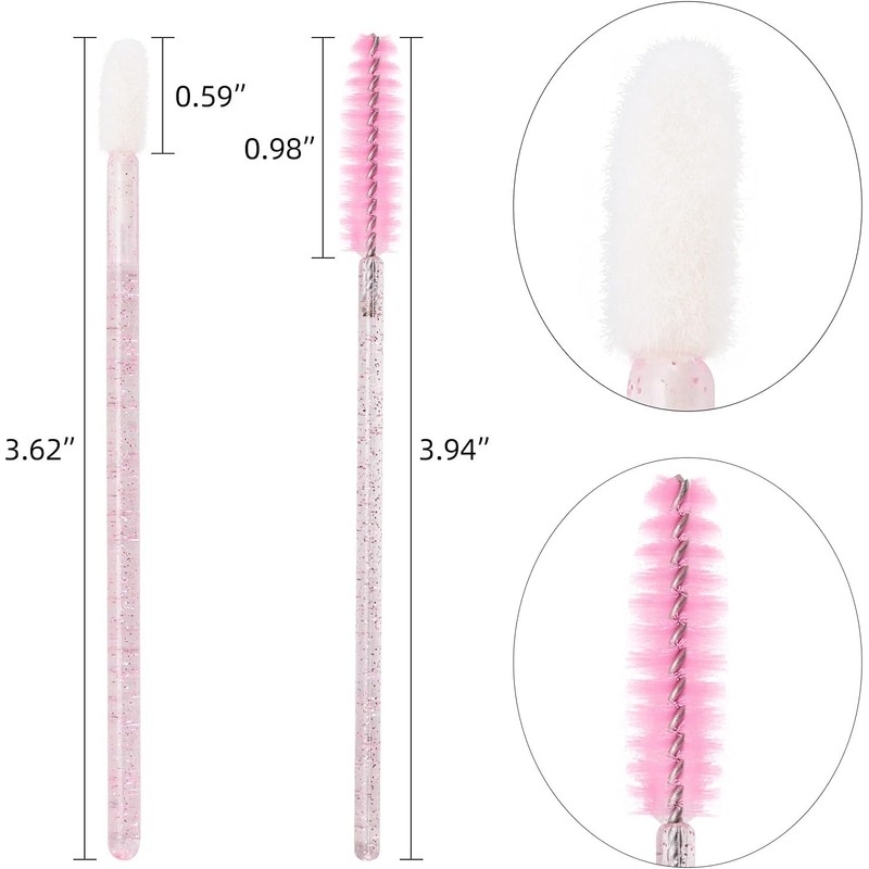 Tbestmax 400 Spoolies Varita de máscara y cepillo de labios
