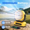 30000mAh Portable Camping Fan with RGB Lantern, Rechargeable Battery Powered