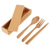 Portable Dinnerware Set Reusable Tableware Wooden Spoon Chopsticks Fork for