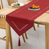 SANLEHAUSE Table Runner Linen Red 32 x 180 cm, Tablerunner