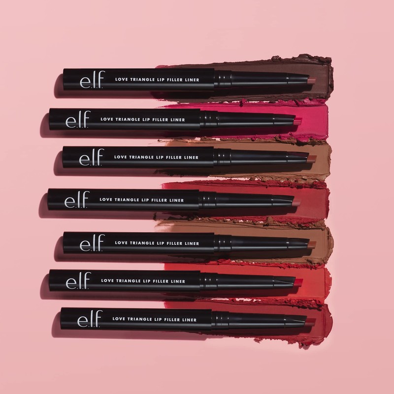e.l.f. Love Triangle Lip Filler Liner, 2-in-1 Lip Liner Pencil