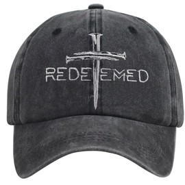 Wanpcaiy Jesus Hat, Adjustable Embroidered Cotton Baseball Cap, Embroidered black, One Size