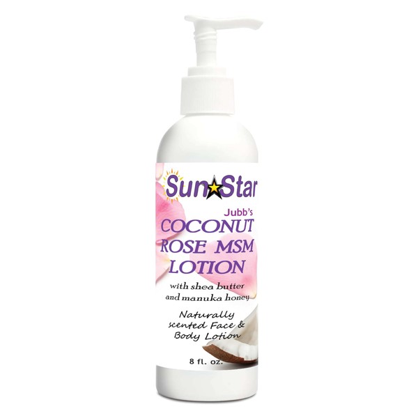 Sun Star Organics - Naturally Scented, Coconut Rose MSM Lotion - 8 fl oz