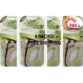 Essentials 4X Scents Automotive Essentials Air Freshener: Uplift, Rosemary Sachet, 4 Pack