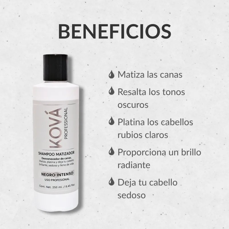 Shampoo Para Canas Negro Intenso Ková 250ml