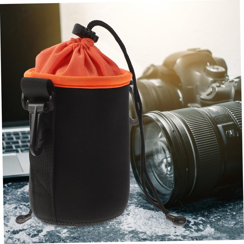 COHEALI 4pcs Camera Lens Pouches Durable Storage Bags with Drawstring