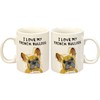 Primitives by Kathy I Love My French Bulldog Double-Sided Mug