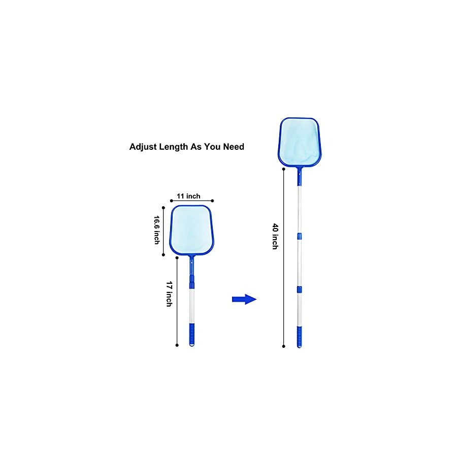 Adjustable Telescopic Pool Skimmer Net for Easy Cleaning