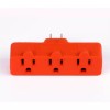 Heavy-Duty Grounded Triple Tap Adapter: 3-Way Electrical Splitter with 3