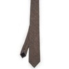 Ruth&Boaz Men's Wool Blend Skinny Necktie Tie (Herringbone Brown)