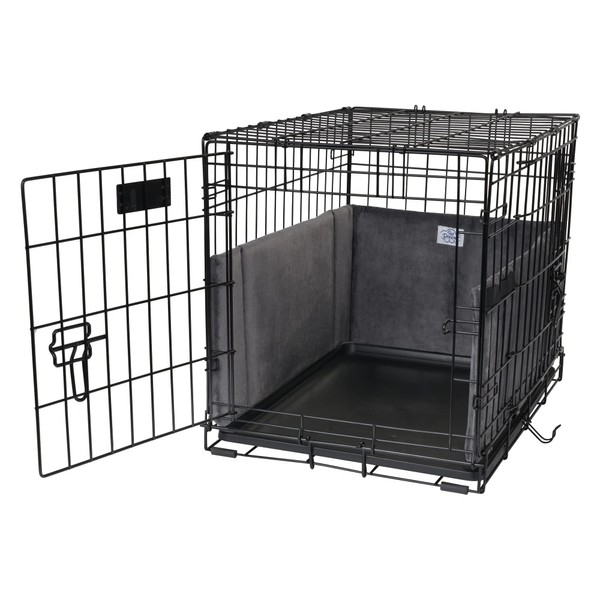 Pet Dreams Dog Crate Bumper - Dog Crate Bumpers for Inside Crate, Dog Crate Training Pads, Create a Safe and Comfortable Crate, Dog Tail Protector (Graphite Grey, Large 36 Inch Dog Crate Bumper Pads)