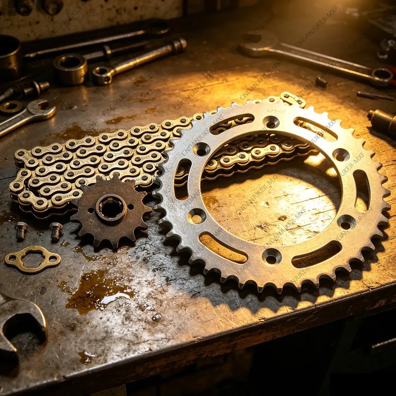 Kit Arrastre Sprocket Para Italika Dm150 Dm 150 Roja Reforza