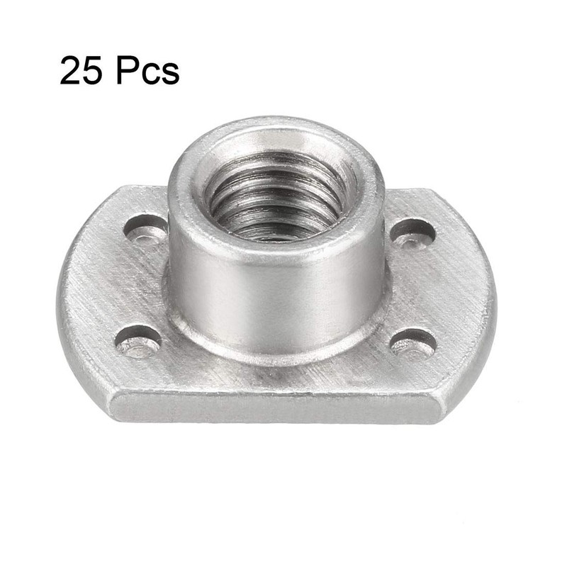 sourcing map 25pcs Weld Nuts M8 Tab Base UNC Carbon