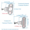 Window Safety Restrictors 2 Pcs Plastic Window Restrictor Hooks Adjustable