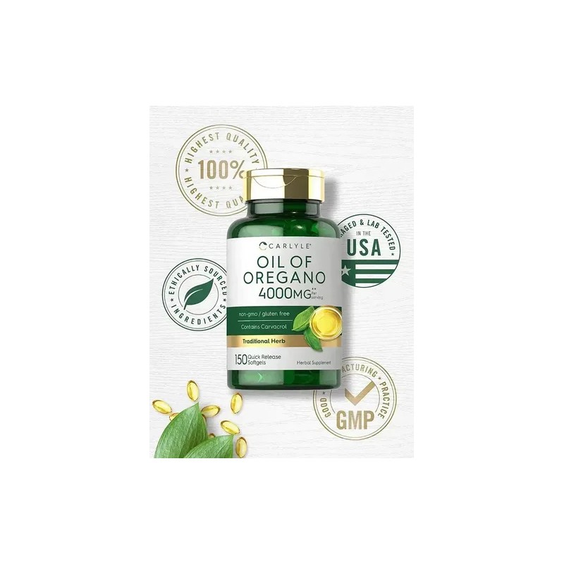 2pc Aceite De Orégano Potencia Máxima Contiene Carvacrol