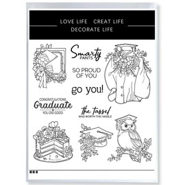 2025 Stamps and Dies, Graduation Stamps for Card Making, DIY Various Festivals Album Scrapbooking Summer Birthdays Greeting Card (C)