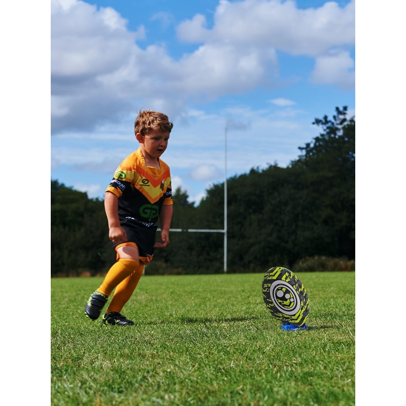 Optimum STREET RUGBY BALL - BLACK/YELLOW - SIZE 3
