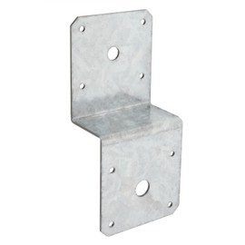 6 PCS Deck Joist Tie,Steel Z Bracket Tie Plate Fit 4x4 Post to 2x4 Beam,14 Gauge