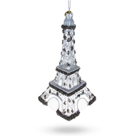 BestPysanky Eiffel Tower, Paris, France Glass Christmas Ornament