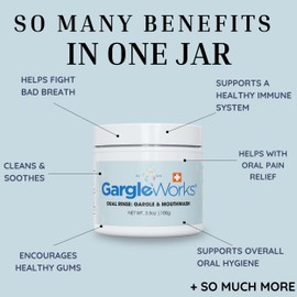 GargleWorks - Natural Dual Mouthwash and Throat Gargle for Fresh Breath and Oral Hygiene & Immunity, with Zeolite, Humic & Fulvic Minerals, Clove, and Ocean Trace Minerals