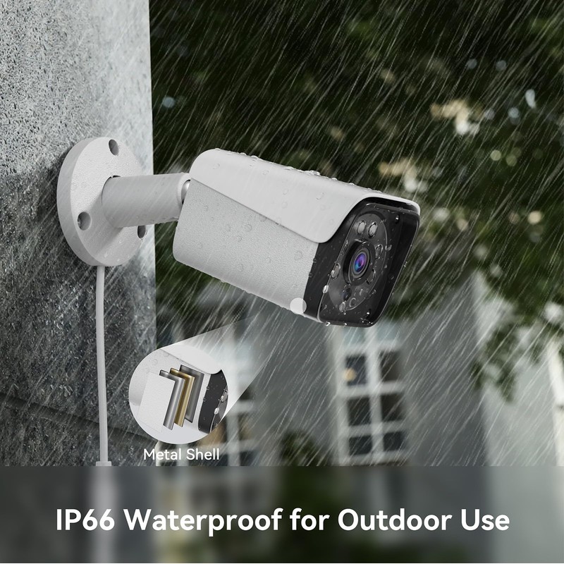 VORGUT Wired Security Camera System Outdoor, 4CH 5MP Lite AHD