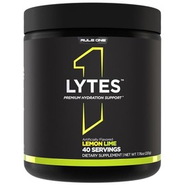 Rule 1 Lytes - Hydration Support Mix Featuring 5 Electrolyte Minerals Enhanced with Citrulline, Coconut Water, and Watermelon Powders, Plus Antioxidant Vitamin C (30 Servings, Lemon Lime)