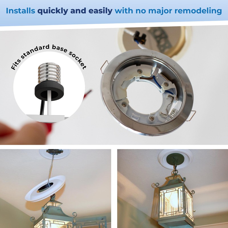 OHLECTRIC Recessed Can Light Conversion Kit to Pendant Lights –
