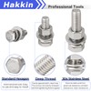 Hakkin 240Pcs Hex Bolts and Nuts Kit Stainless Steel Spring