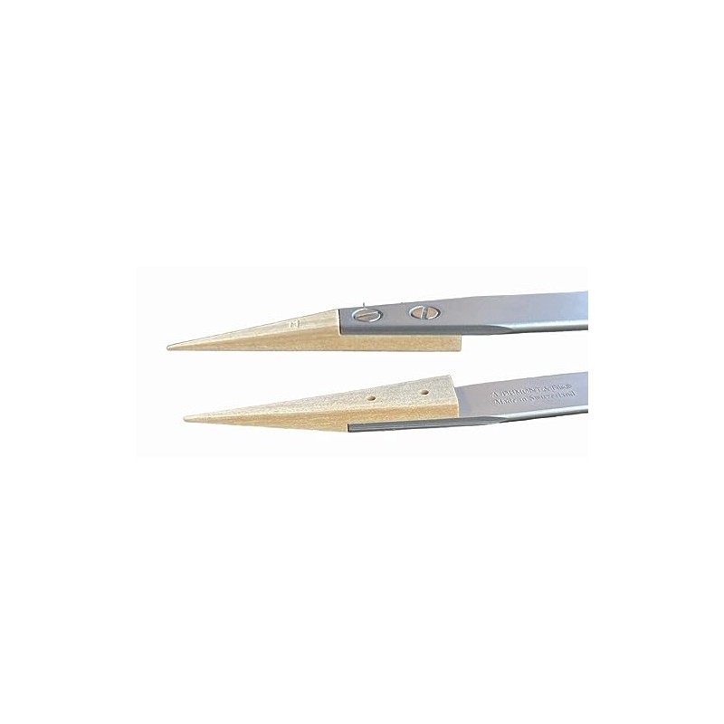 Dumont Dumoxel tweezer 159 with Wooden Tips for Scratch-Sensitive Components
