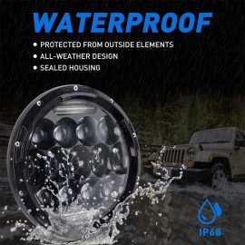 Unbranded Combo Set 7'' Headlights+Fog Light+Turn Signal Lamp For Jeep Wrangler JK 2007-18