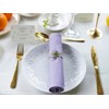 KOFFOTA Lavender Cloth Napkins Set of 6, Purple Table Napkins