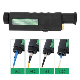 200x 400x Handheld Fiber Optical Microscope Mini Portable Microscope Inspection with 2.5mm and 1.25mm Adapters for Inspecting Fiber Terminations Coaxial Illumination