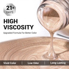 MelodySusie Champagne Shimmer Gel Nail Polish,0.5fl oz Soak Off UV LED Gold Shimmer Mermaid Glitter Drawing Gel Polish Gift for Women Nail Art Manicure Salon DIY Nail Design Decoration at Home-z147