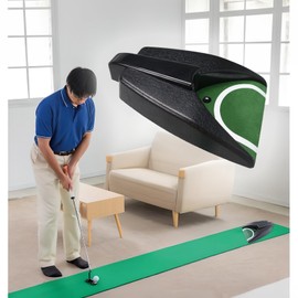 Techson Golf Automatic Putting Cup, Golf Return Machine for Training Practice, Home Golf Putting Hole Winter Indoor Equipment