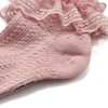 Durio Baby Girl Socks Elastic Socks Ruffle Lace Christening Socks