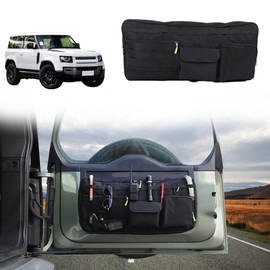 Bolsa de almacenamiento para portón trasero de coche, compatible con Land Rover Defender 90 110 130 2020-2025, bolsillo de almacenamiento para panel de puerta trasera, varios compartimentos, kit de