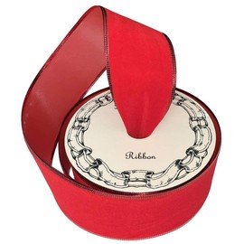 Red Velvet Christmas Ribbon - 2.5" x 25 Yards, Valentine's Day, Wedding Decor, Gift Wrap, Bows, Crafts, Birthday, DIY, Fundraiser, Grand Opening, Mother's Day