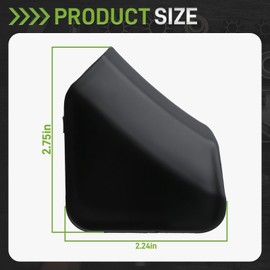 CARBBIA Front Left & Right Bumper Tow Hook Cover Eye Lid Cover Cap Black Compatible with Toyota Highlander 2011 2012 2013 52127-0E070 52128-0E070 (2pcs)