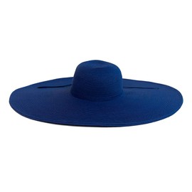San Diego Hat Company Women's One Size Ultrabraid Extra Large Brim Floppy Hat with SPF Protection, Cobalt