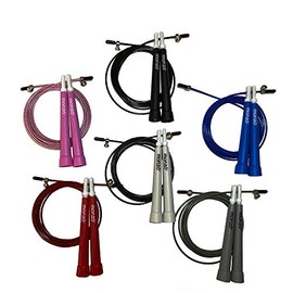 MONZÓ, Cuerda para Saltar, ideal para Crossfit (double unders, triple unders), ajustable para atletas de cualquier edad (Azul)