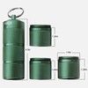 MEECN Three-Layer Aluminum Waterproof Pill case Pill Holder can Store