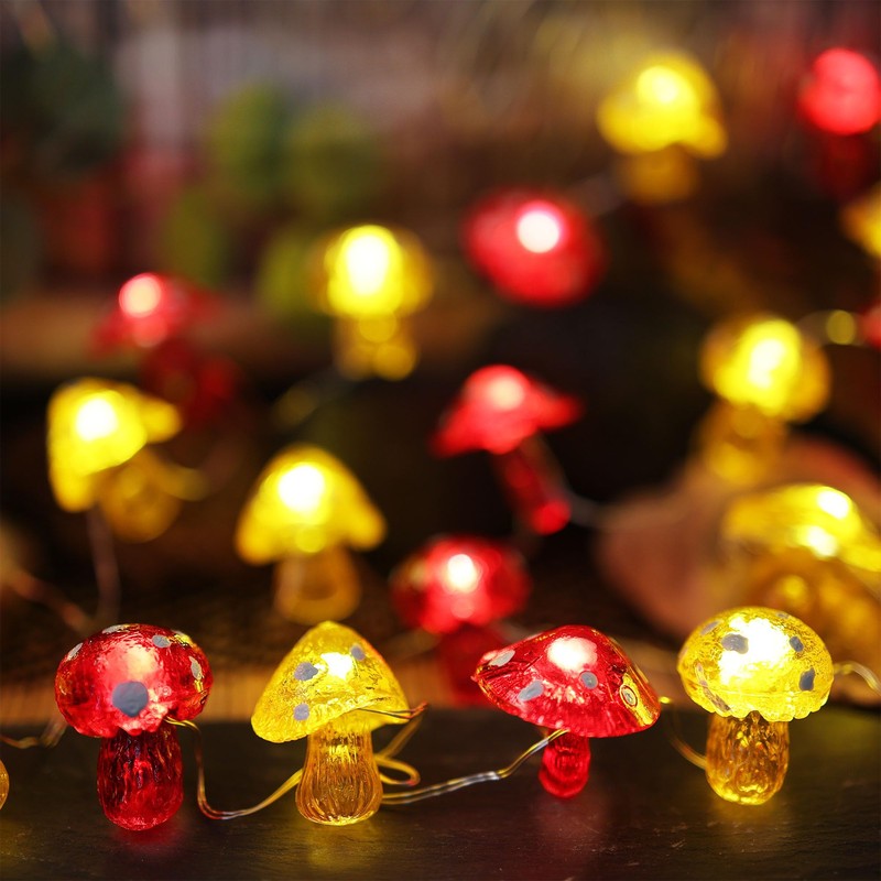JASHIKA Solar String Lights (Red-Yellow)