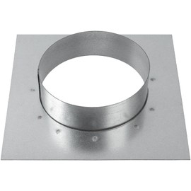 Vent Systems 4" Inch Duct Connector Flange with Square Spigot Wall Plate – Dryer Vent Adapter and Mounting Plate – Ideal for Seamless HVAC Ductwork Connections, Exhaust Fans, and Airflow Management