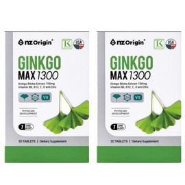 ANGET ORIGIN Enget Origin Ginkgo Max 1300 Ginkgo Leaf Extract 30 tablets, 2 boxes, 60 tablets, 2 months / 엔젯오리진 징코 맥스 1300 은행잎추출물 30정 2박스 60정 2개월