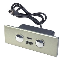 SZAWINLI Electric Recliner Switch, Square 2Button 5Pin Chair Lift Controller,Compatible with Okin Limoss Lane Lazy Chair with USB Type C Charging Port,Electric Sofa Controller