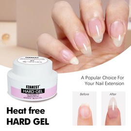 FZANEST Hema-free Builder Nail Gel Painless Hard Gel for Nail Sculpture Extension Strengthener Overlay Milky Pink #06