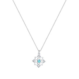 Elli Necklace Birthstone March Crystals 925 Sterling Silver