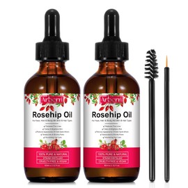 A r b c r n Paquete de 2 aceites de rosa mosqueta para el rostro, aceite de semilla de rosa mosqueta 100% puro y orgánico prensado en frío, humectante para cabello, piel y uñas, 4 fl.oz.